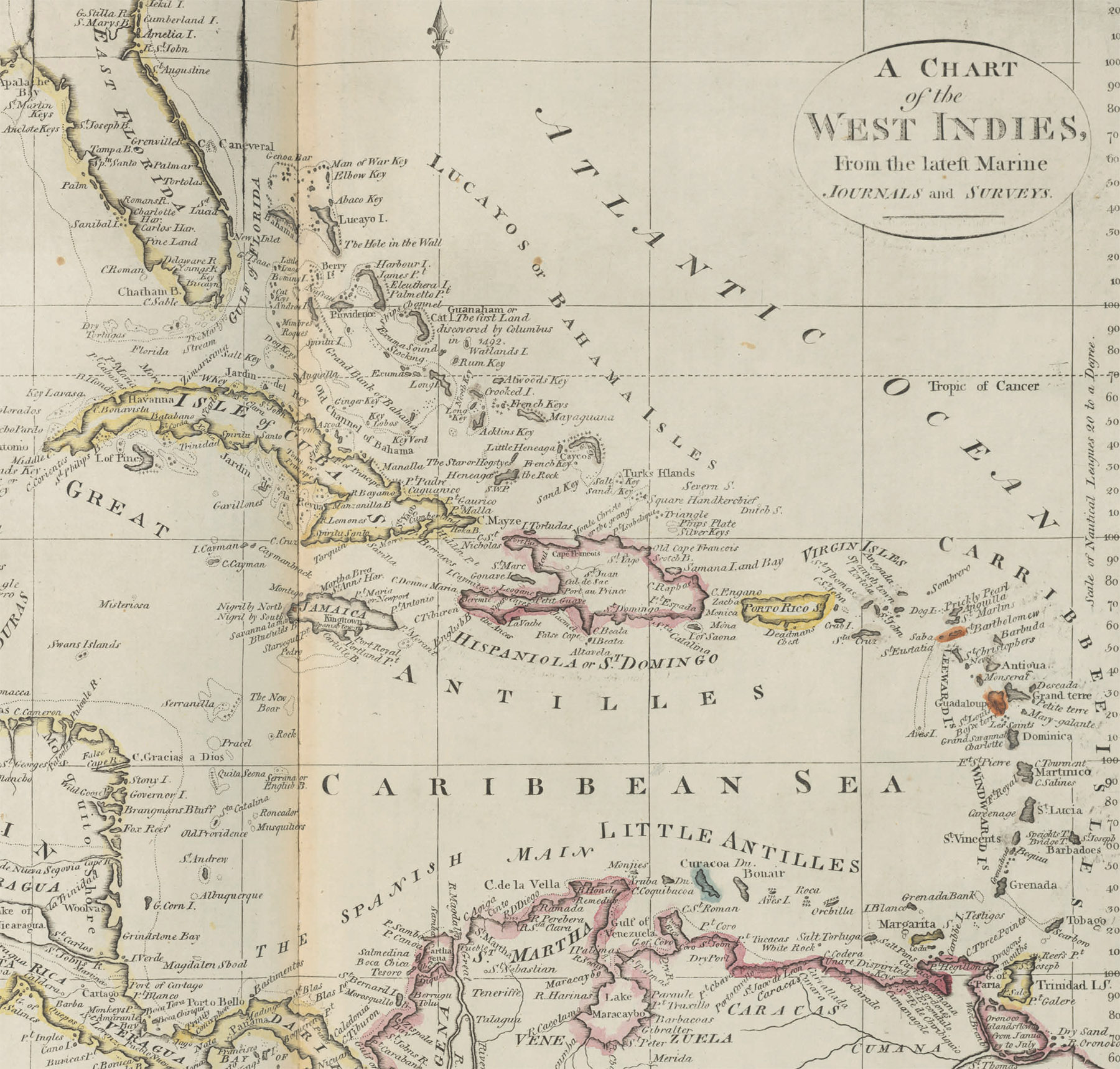 Map of the Carribean