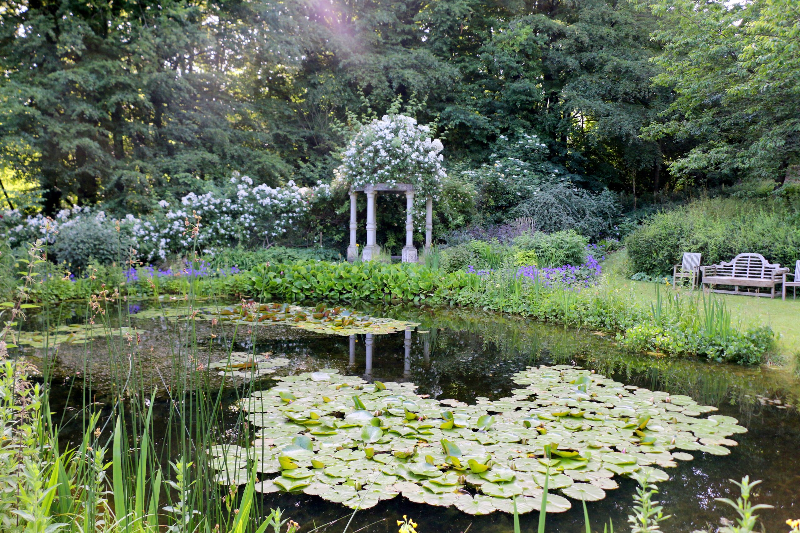 Pond and gardens at Woodchester Park House