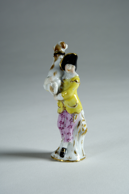 Novelty Dog Head Scent bottle, Germany, Meissen Porcelain Factory,  c.1750, Porcelain This tiny scent bottle has a hidden secret! The dog’s head comes off to reveal the scent stopper. Meissen Porcelain factory (based in Germany) produced a whole collection of novelty scent bottles inspired by dogs. Objects like this would have been popular amongst collectors, they were small yet beautiful pieces.