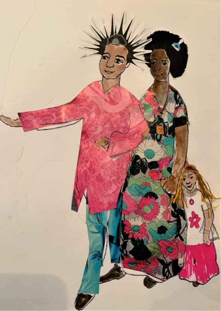 Collage based on the Byam Family Portrait in the Holburne Museum