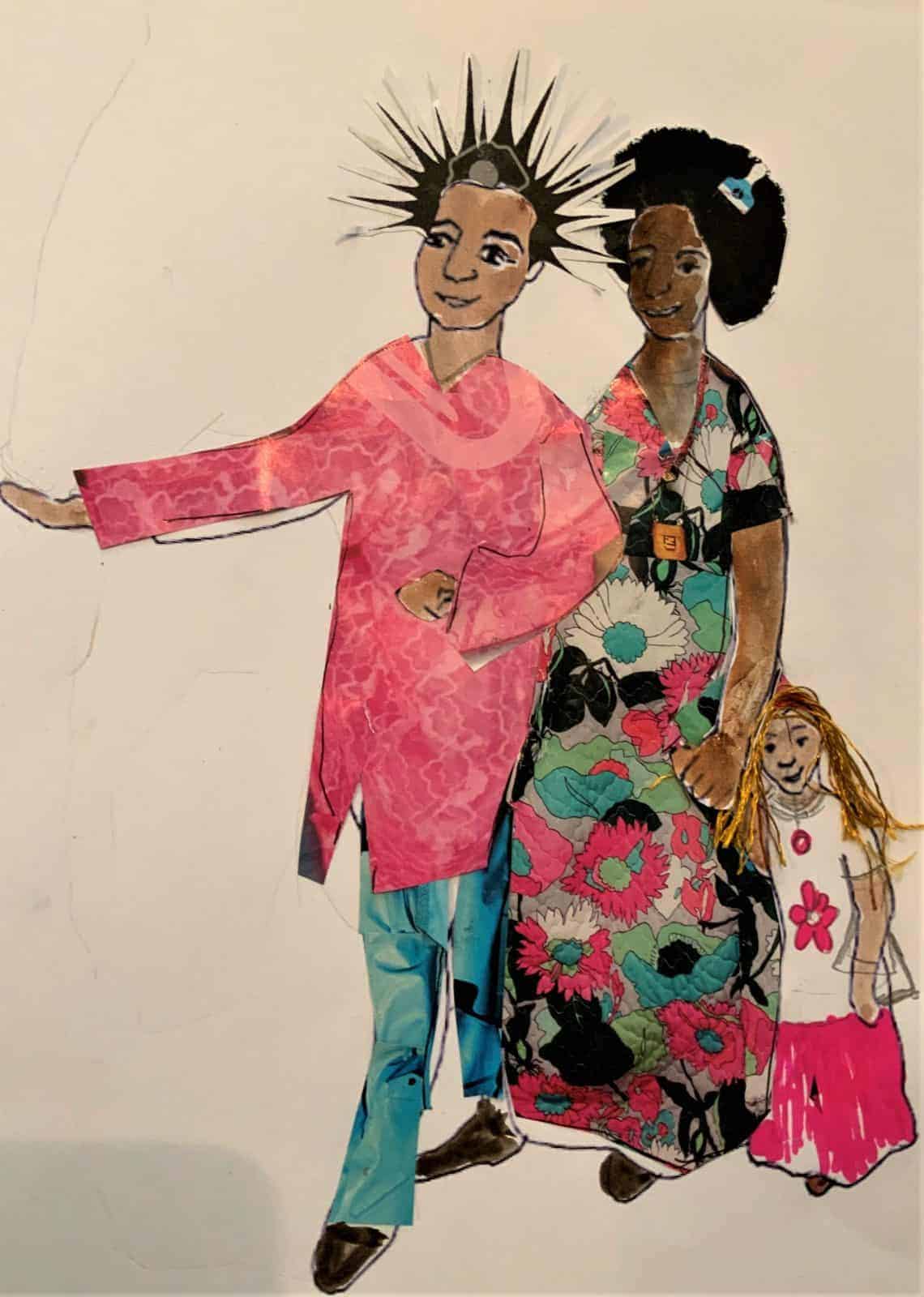 Collage based on the Byam Family Portrait in the Holburne Museum