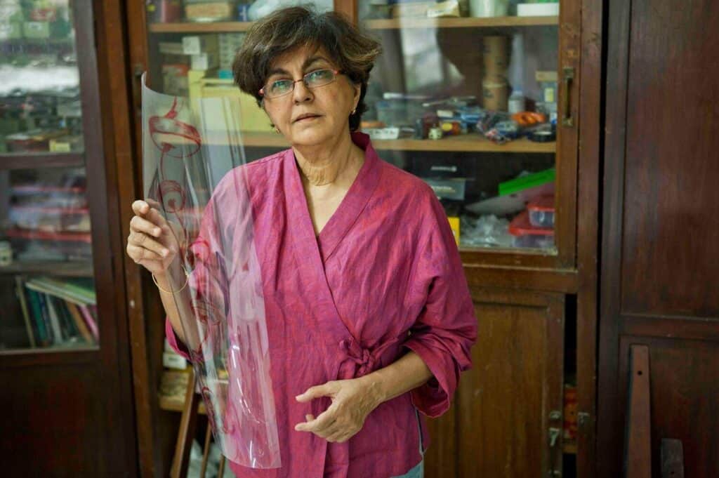 Nalini Malani, Studio Bombay. Photo: Johan Pijnappel © Nalini Malani