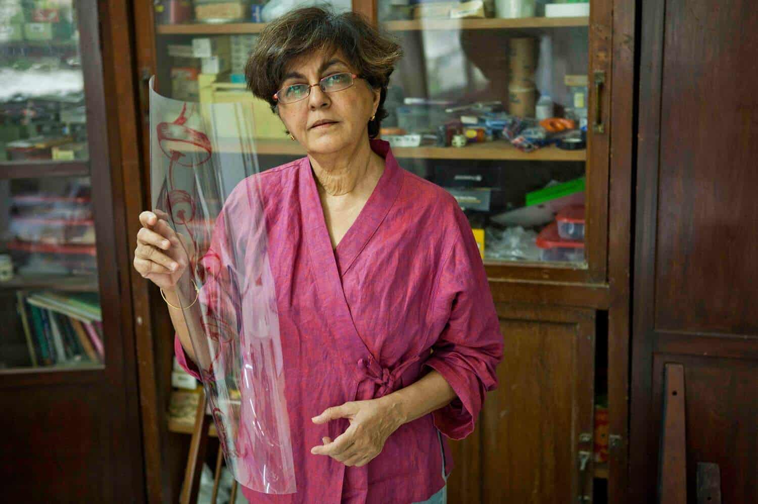 Nalini Malani, Studio Bombay. Photo: Johan Pijnappel © Nalini Malani