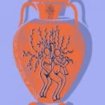 Wedgwood style vase illustration with dancing figures