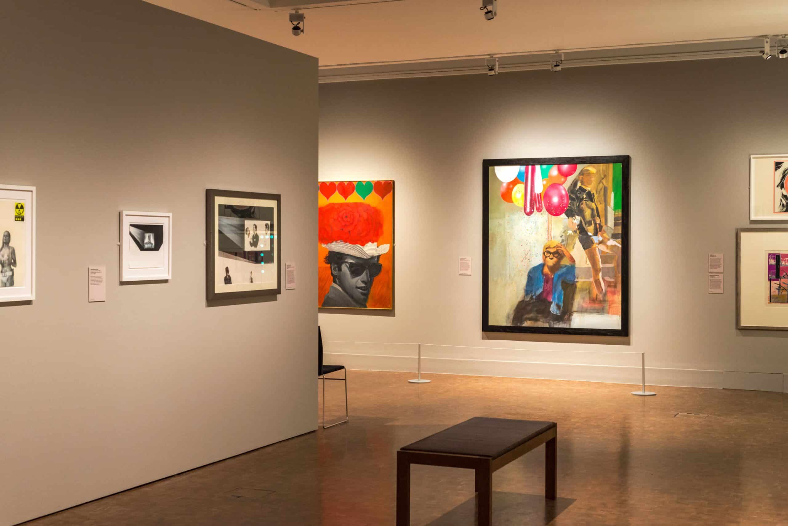 A view shot of the Iconic pop art exhibition on display