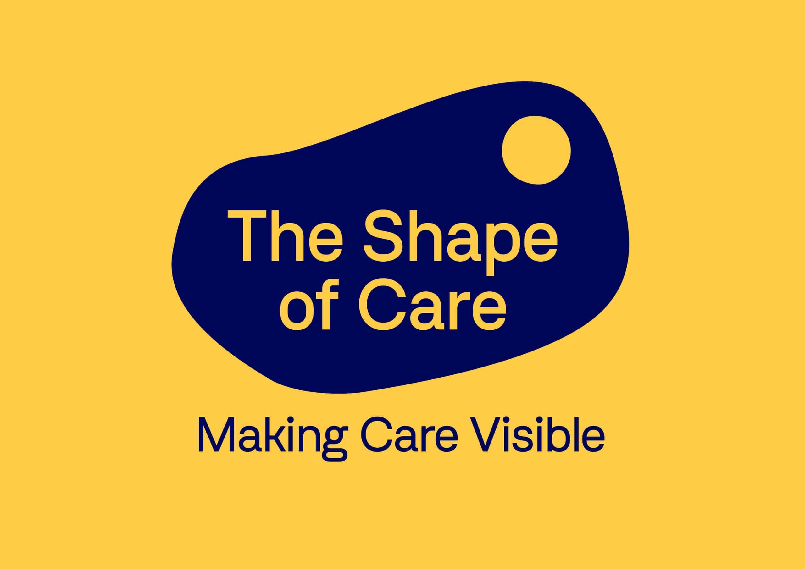 Blue pebble logo on a yellow background